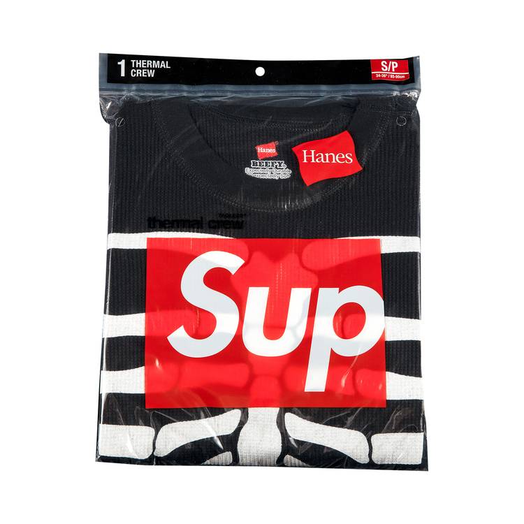 Buy Supreme x Hanes Bones Thermal Crew (1 Pack) 'Black