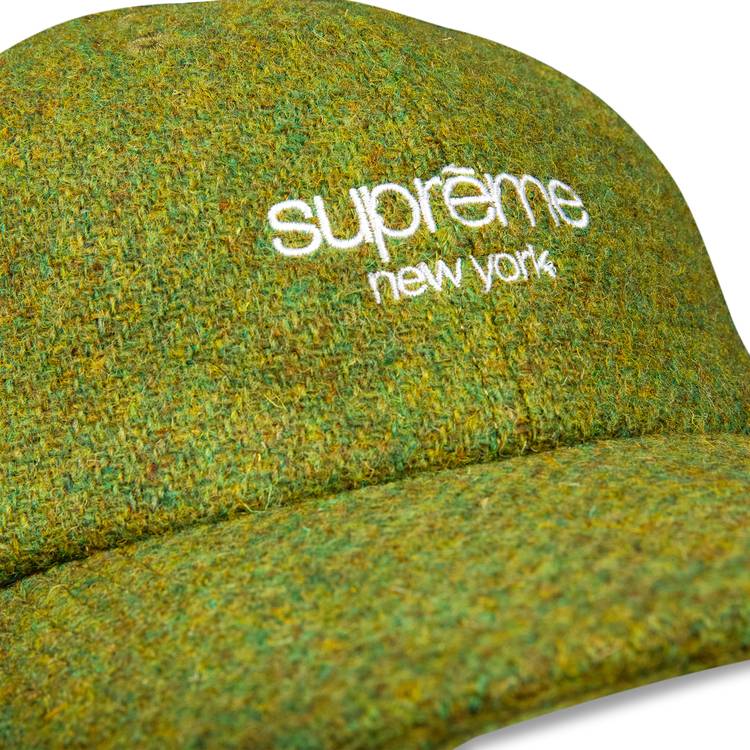 Buy Supreme Harris Tweed Classic Logo 6-Panel 'Olive' - FW21H62