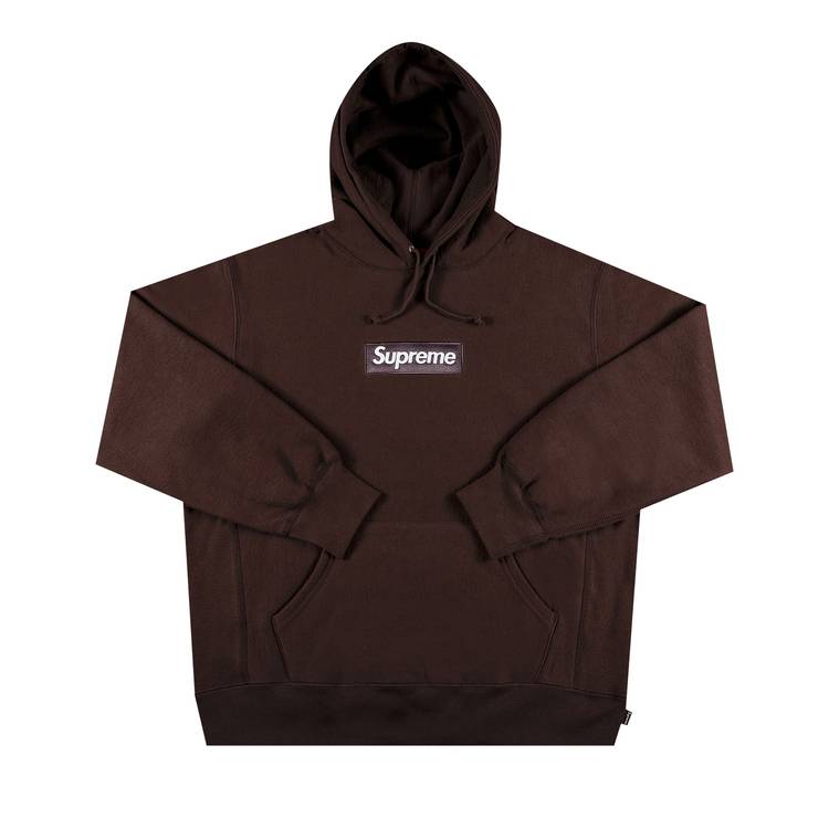 Supreme Box Logo Hoodie Dark Brown FW21 Medium