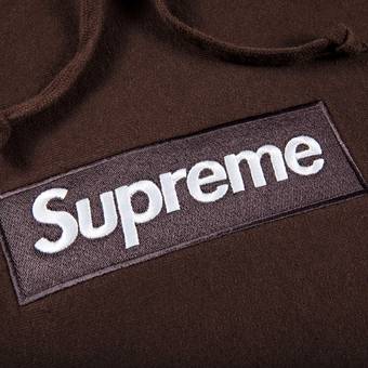 Buy Supreme Box Logo Hooded Sweatshirt 'Dark Brown' - FW21SW35 