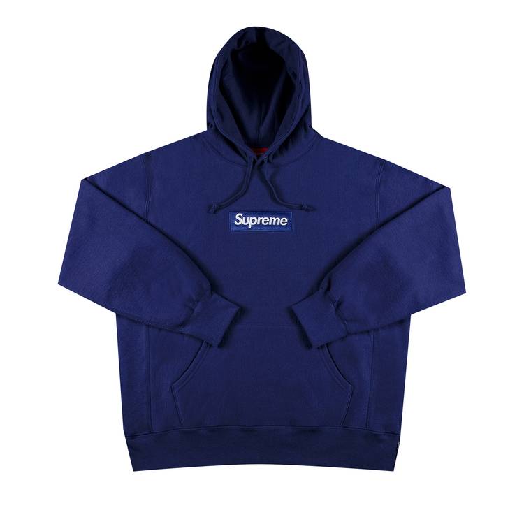 Buy Supreme Box Logo Hooded Sweatshirt 'Washed Navy