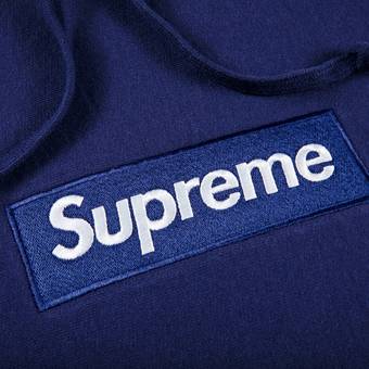 Buy Supreme Box Logo Hooded Sweatshirt 'Washed Navy' - FW21SW35 ...