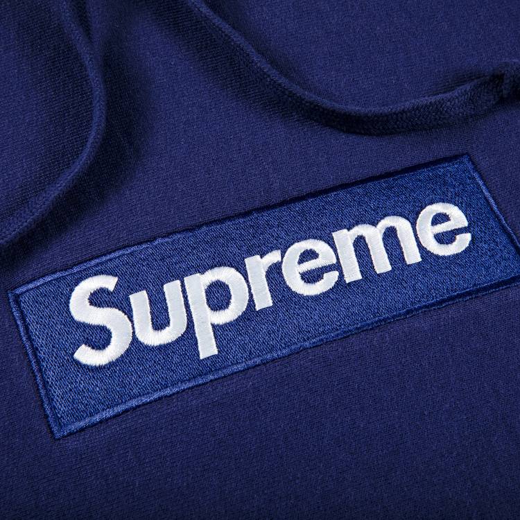 SUPREME FW21 BOX LOGO HOODIE WASHED NAVY UNBOXING/ON-BODY REVIEW