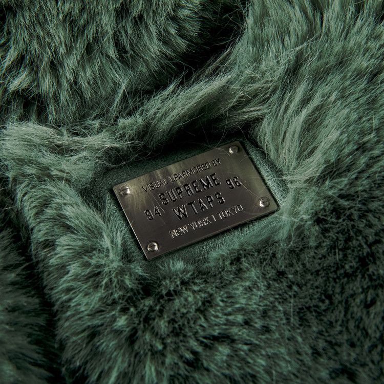 Supreme x WTAPS Faux Fur Hooded Jacket 'Green'