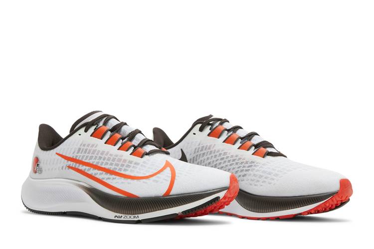 Nike Unisex White Cleveland Browns Zoom Pegasus 37 Running Shoe