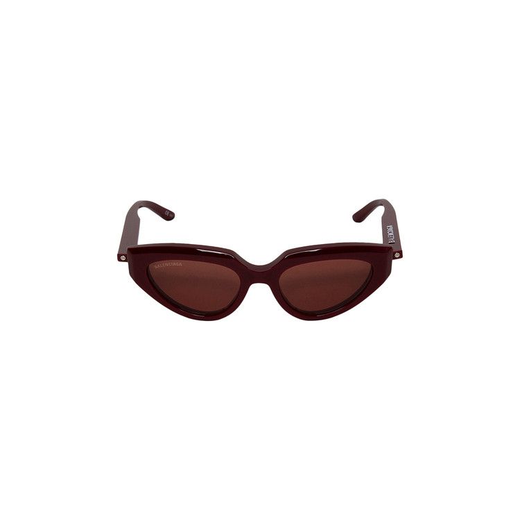 Balenciaga Inverted Cat Eye Sunglasses Burgundy