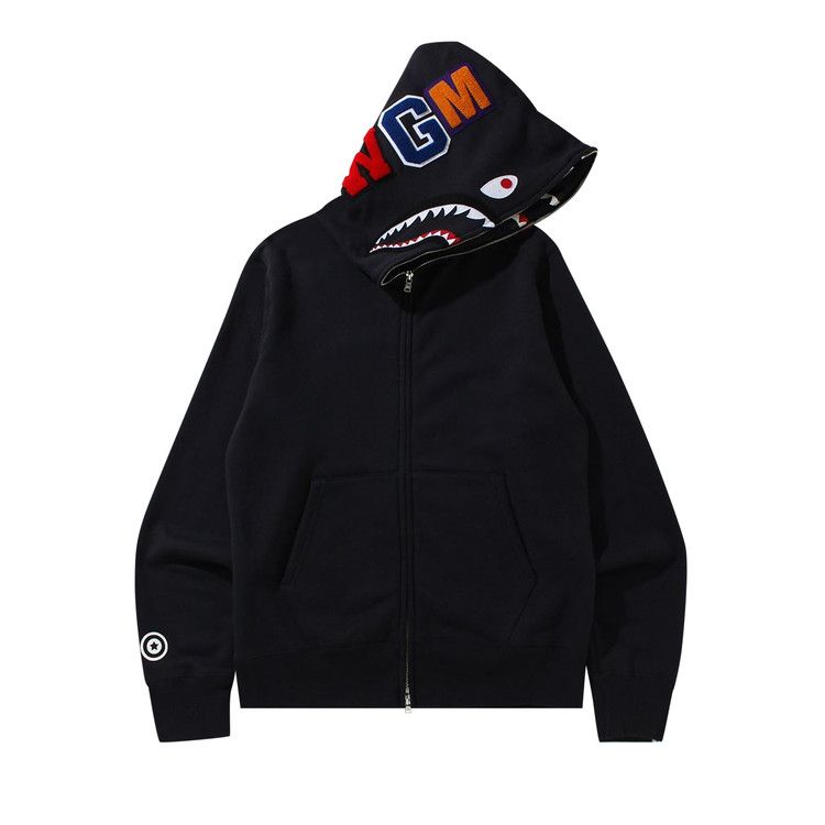 春のコレクション Buy BAPE Double Side Shark Full Zip Hoodie 'Black' - 1H80 ジャケット・アウター