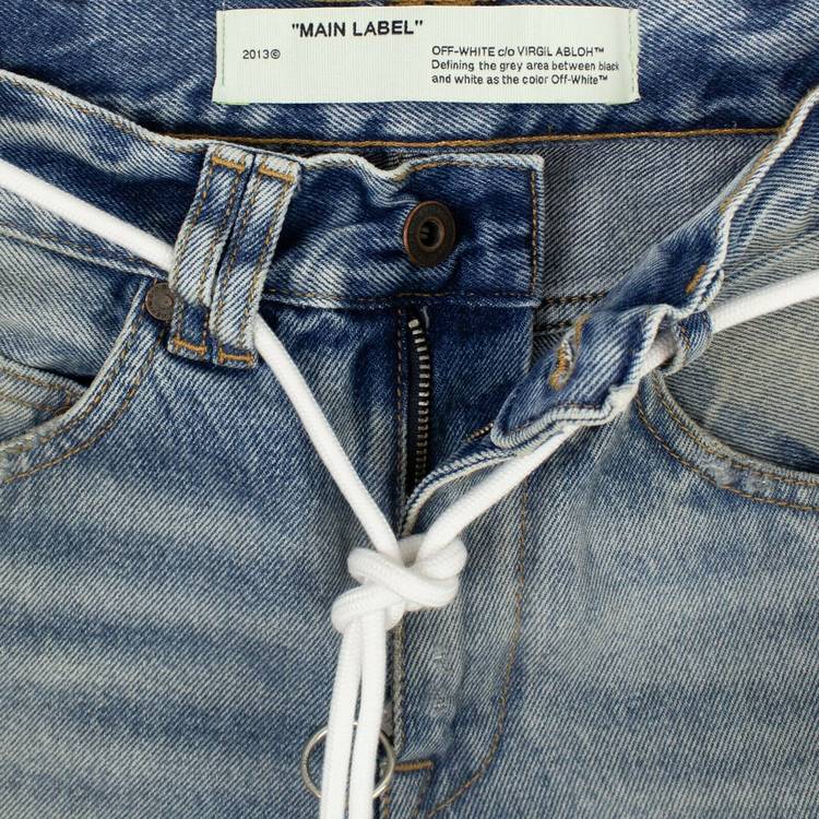 Off-White Denim Slim Fit Jeans 'Blue' | GOAT
