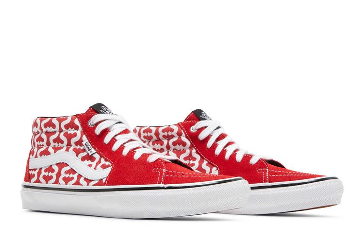 Vans Skate Grosso Mid Supreme Monogram S Red Shoes