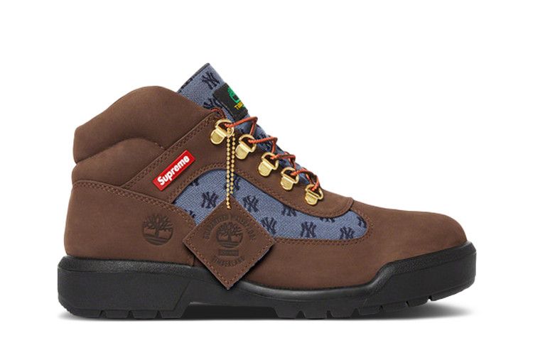 Timberland Field Boot x Supreme x New York Yankees Black