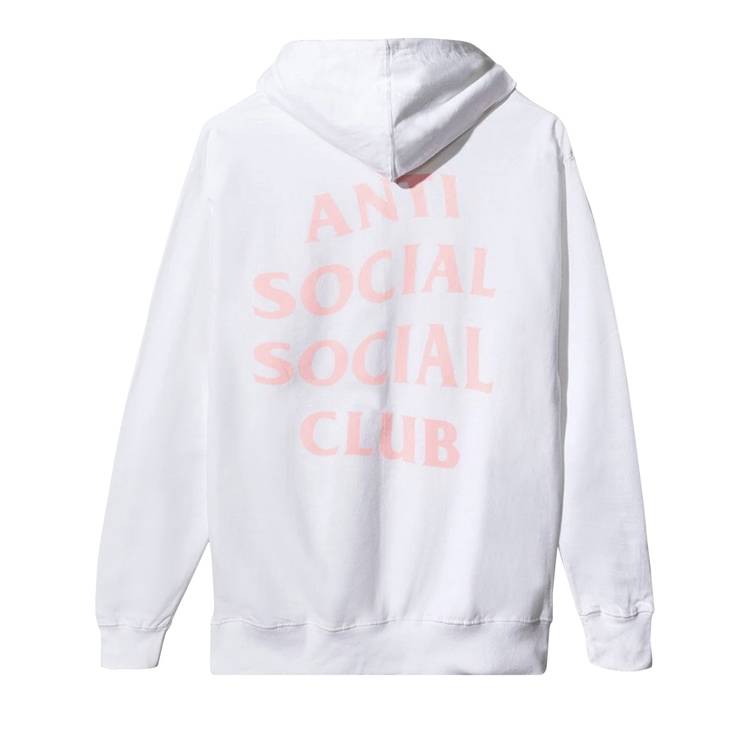 Anti Social Social Club Pink Logo Hoodie 'White' | GOAT