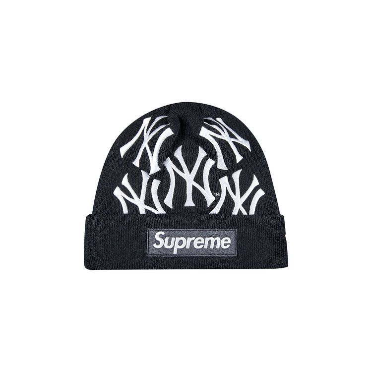 帽子 supreme box logo beanie navy Buy Supreme x New York Yankees x New Era Box Logo Beanie