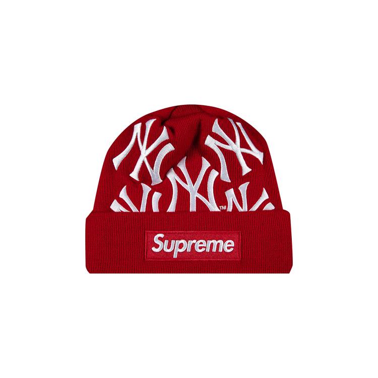 Supreme x New York Yankees x New Era Box Logo Beanie 'Red' | Men's Size Onesize