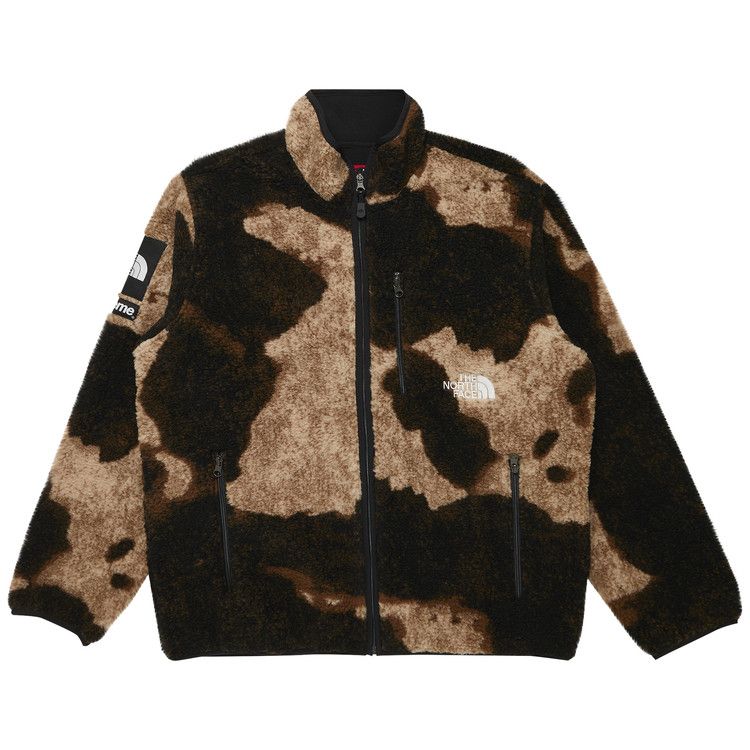 Buy Supreme x The North Face Bleached Denim Print Fleece Jacket 'Black' -  FW21J57 BLACK | GOAT