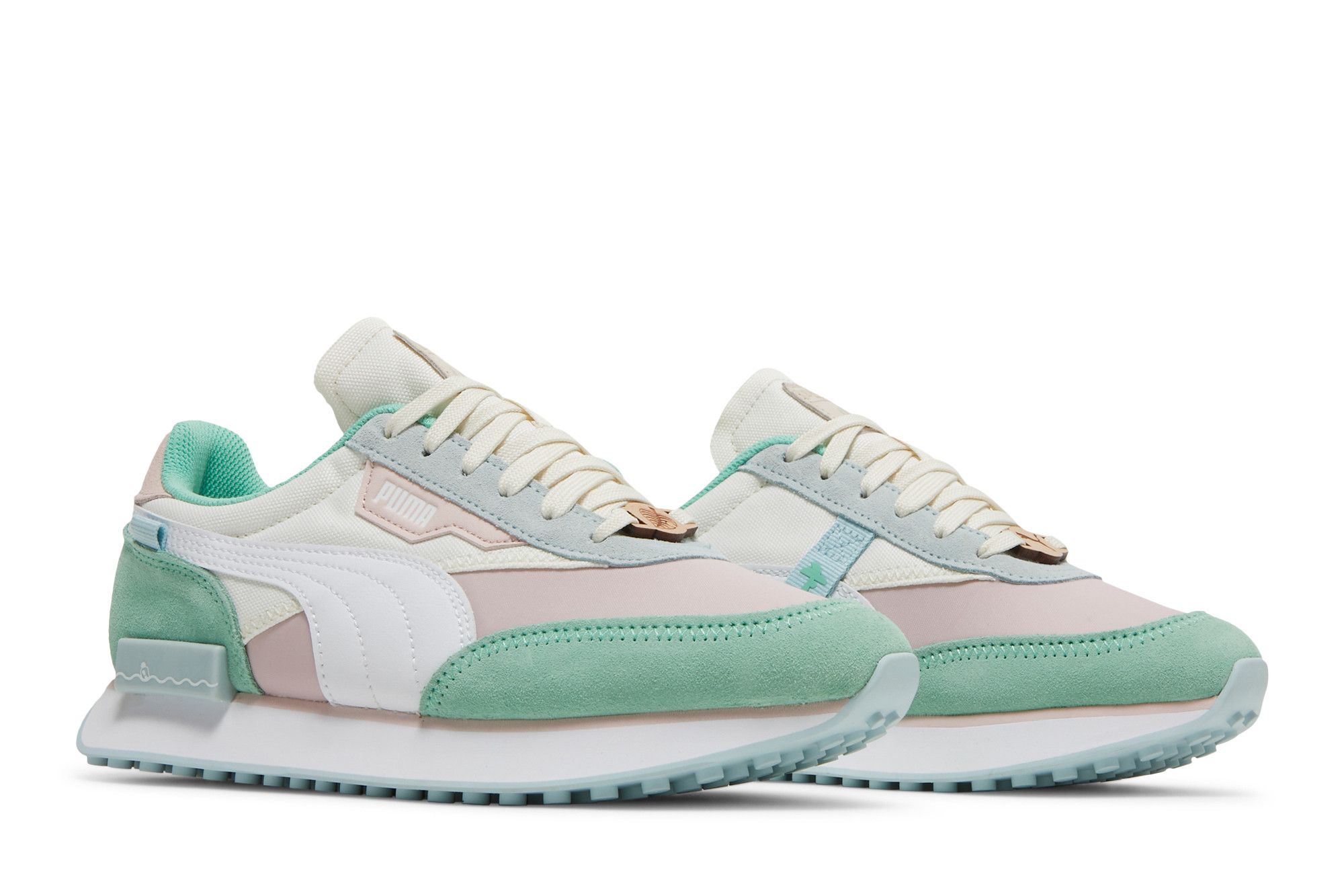 Pre-owned Puma Animal Crossing X Future Rider Big Kid 'new Horizons' In Cream