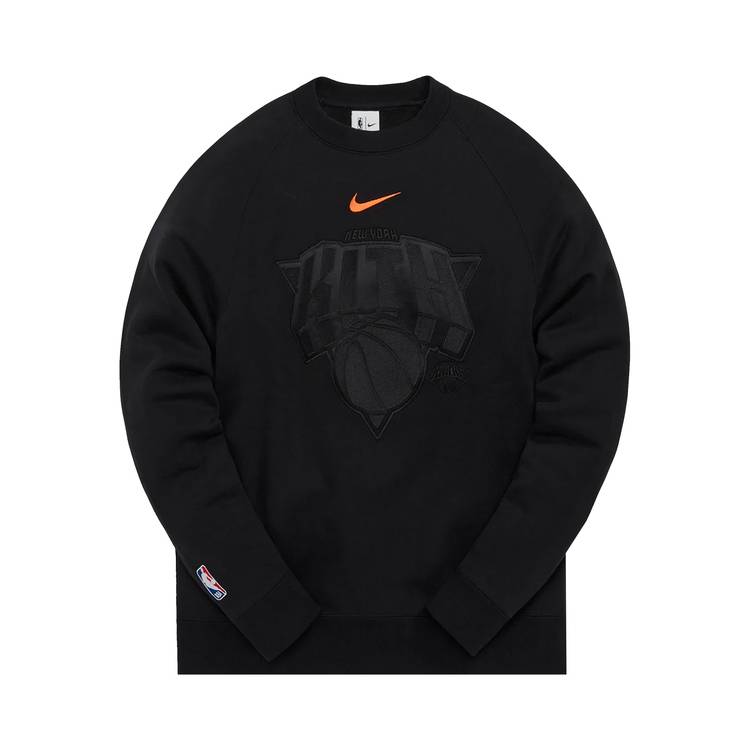 Buy Kith & Nike For New York Knicks Fleece Crewneck 'Black ...