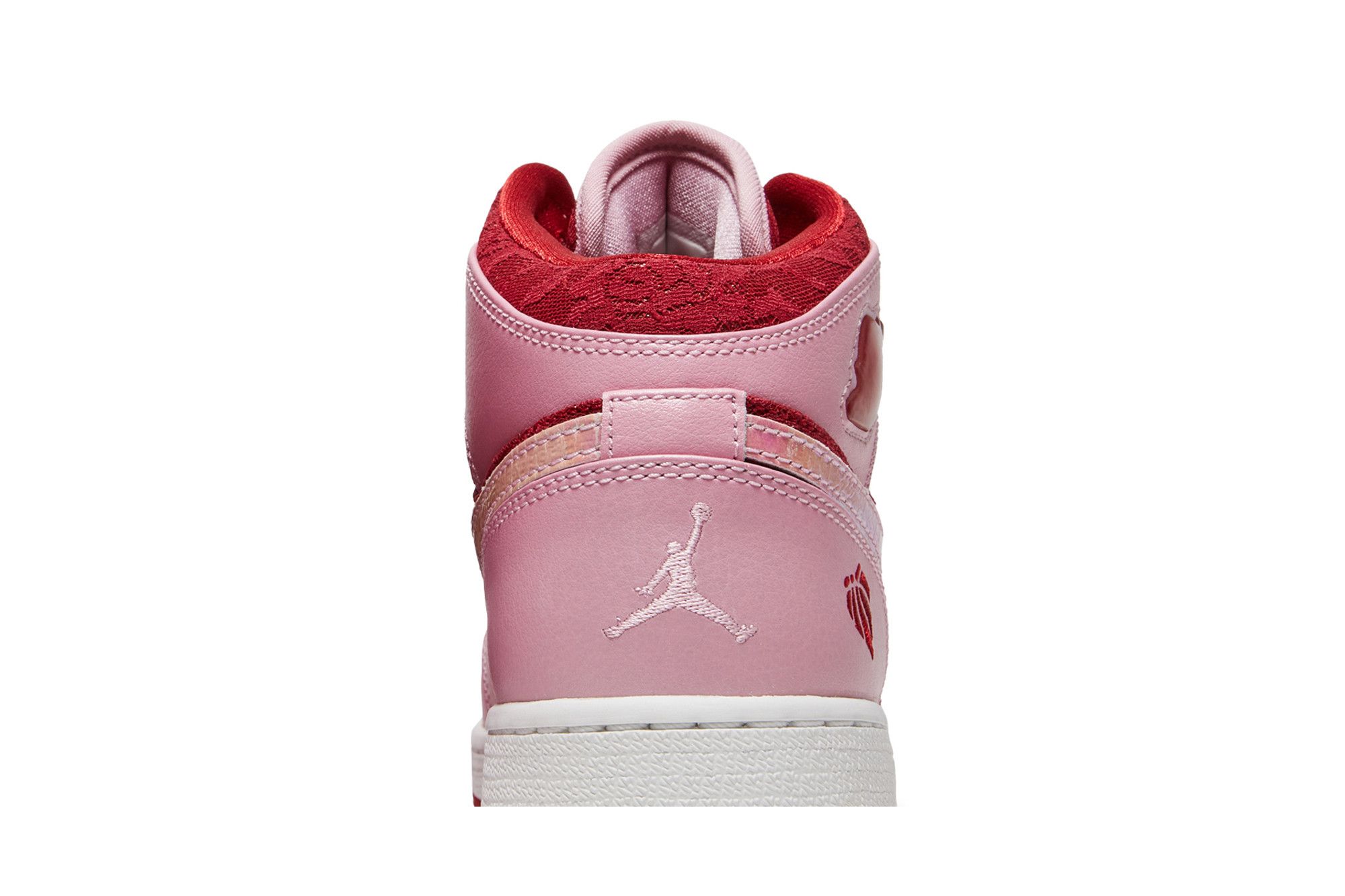 Pre-owned Air Jordan 1 Mid Premium Gs 'valentine's Day' In Pink