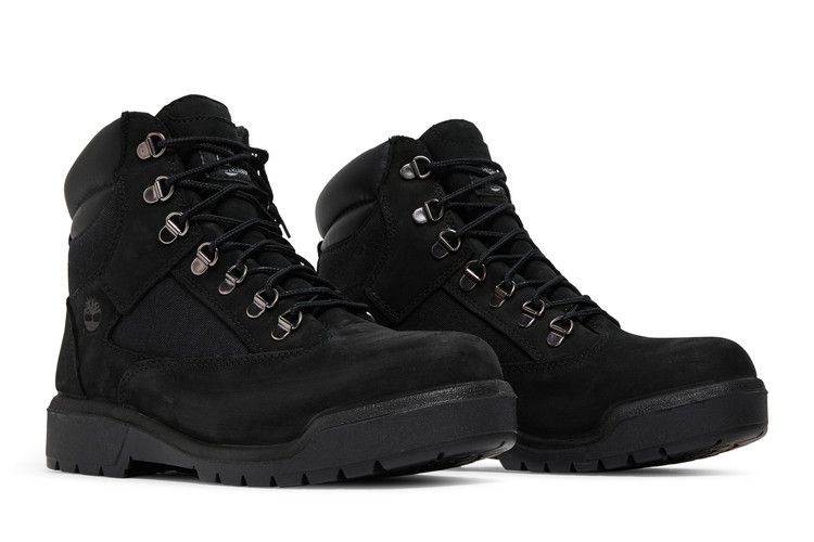 timberland 6 inch field boots black