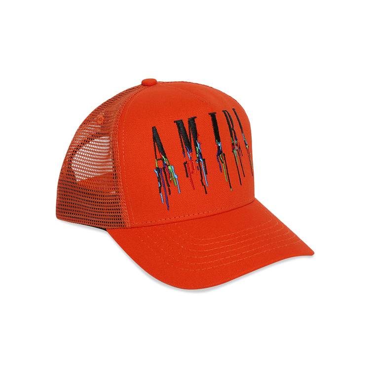 Amiri Paint Drip Core Logo Trucker Hat – KANOPY