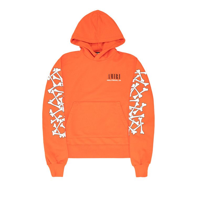 Buy Amiri Bones Hoodie 'Orange/White' - PS22MJG024 667 ORAN | GOAT