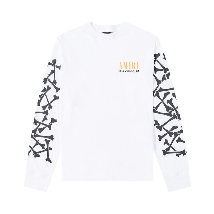 Buy Amiri Bones Long-Sleeve Tee 'White/Black' - PS22MJG022 111
