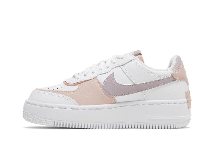 Nike Air Force 1 Shadow sneakers in white/amethyst ash