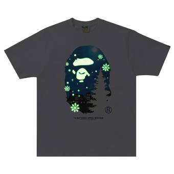 Buy BAPE Christmas Ape Head Glow In The Dark Tee 'White' - 1H70