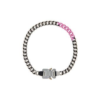 Buy 1017 ALYX 9SM Colored Links Buckle Necklace 'Silver/Pink 