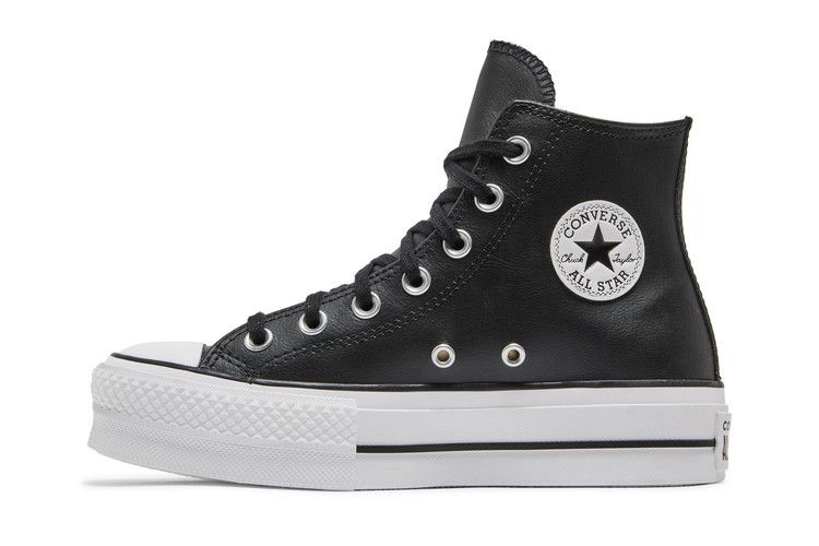 Converse Chuck Taylor All Star Lift Hi Black Leather (Women's) — foto 4