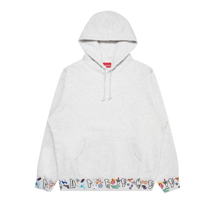 Buy Supreme AOI Icons Hooded Sweatshirt 'Ash Grey' - FW21SW49 ASH