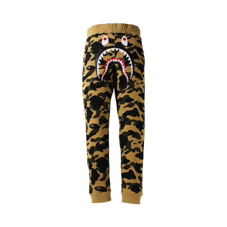 Bape 1st Camo Shark Slim Fit Sweatpants Yellow