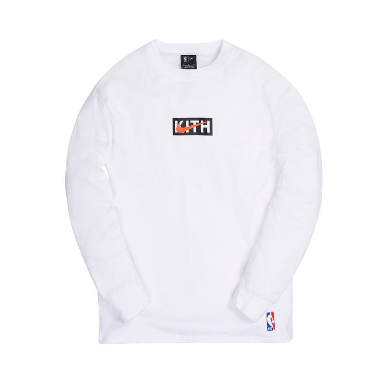 Buy Kith Nike For New York Knicks Long Sleeve Tee White DA1632 100 GOAT