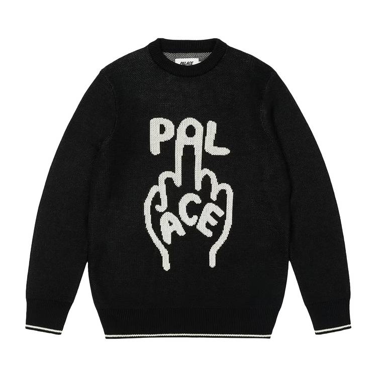 Palace Finger Up Knit 'Black' | GOAT