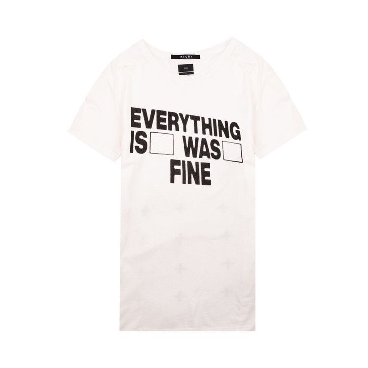 【関税込み】Ksubi ホワイト Seeing Lines Tシャツ Ksubi Ksucks Seeing Lines White Short Sleeve Tee Men Size XL