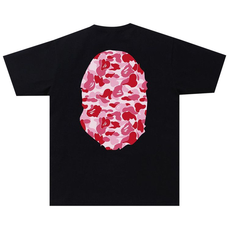 Bape Abc Camo Big Ape Head T-Shirt Black/Pink