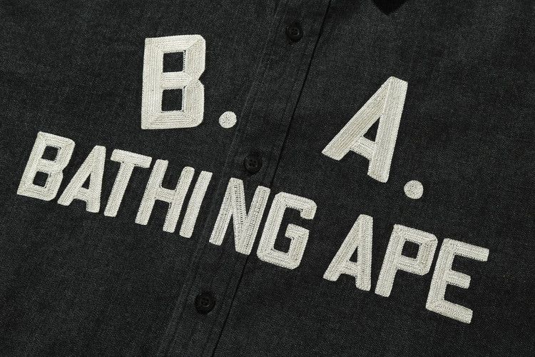 Bape Loose Fit Denim Shirt Black