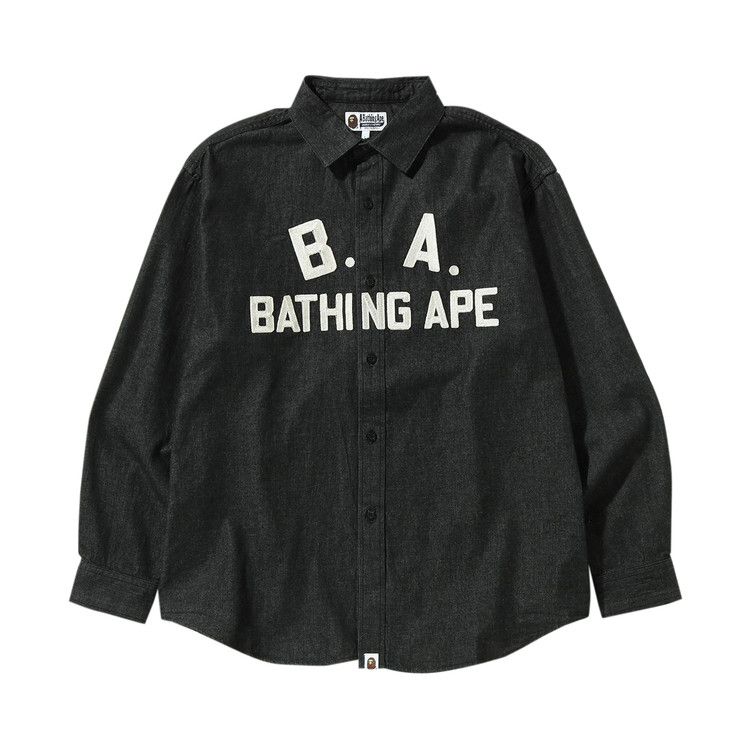 Bape Loose Fit Denim Shirt Black