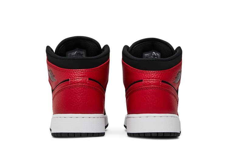 Air Jordan 1 Mid Gs Black Gym Red