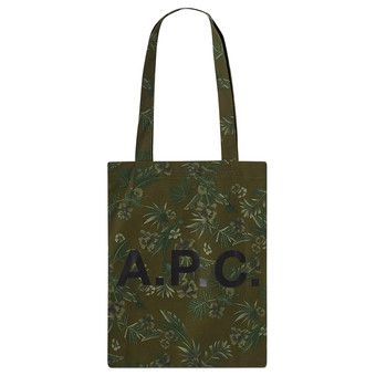 Buy A.P.C. Lou Hawaiian Print Tote Bag 'Khaki' - M61442