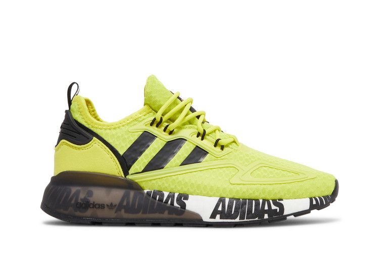 Buy Adidas ZX 2K Boost J 'Bold Logo Graphic - Acid Yellow