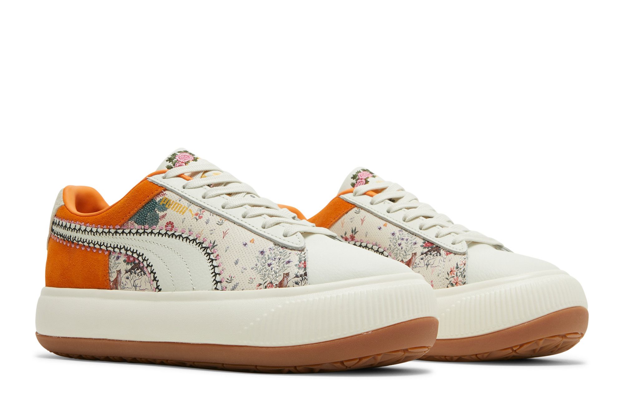 Pre-owned Puma Liberty Of London X Wmns Suede Mayu 'floral' In Yellow