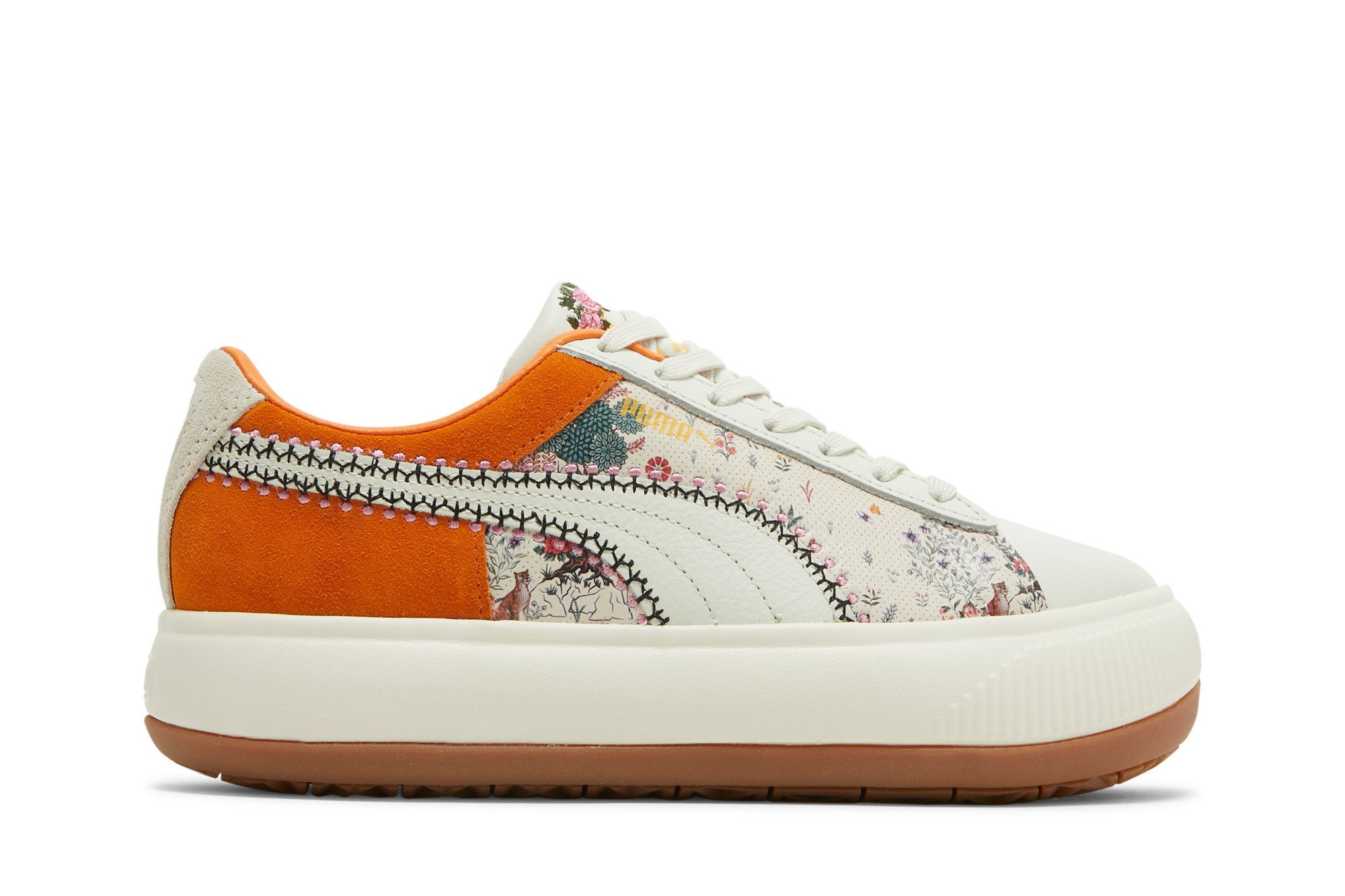 Pre-owned Puma Liberty Of London X Wmns Suede Mayu 'floral' In Yellow