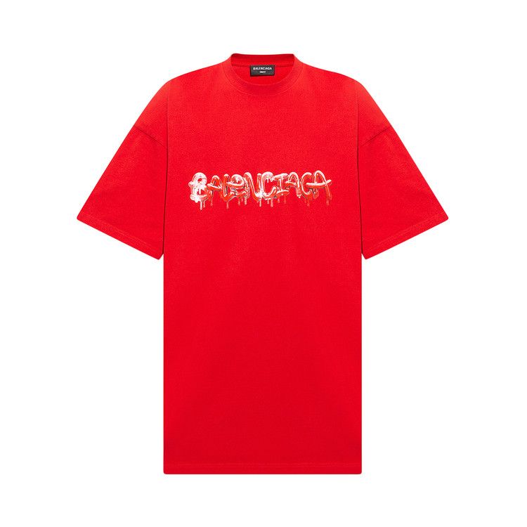Balenciaga Oversized T-Shirt Cardi Red