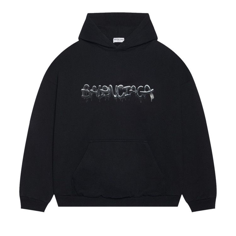 Balenciaga Wide Fit Hoodie Black
