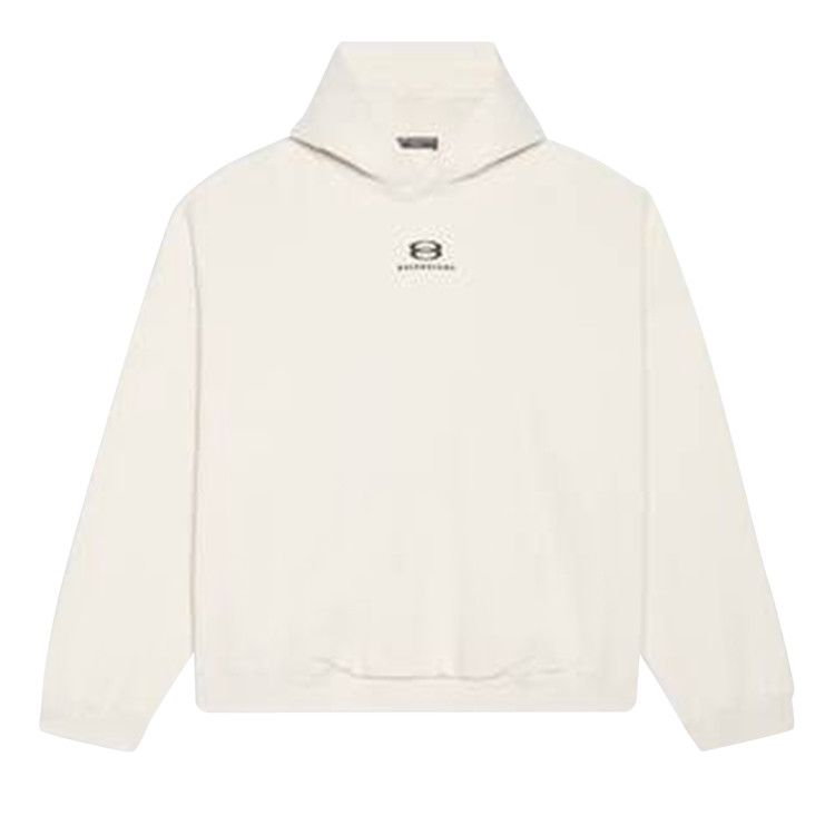 Balenciaga Wide Fit Hoodie Chalky White/Black