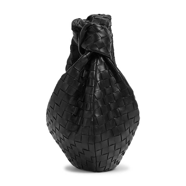 Bottega Veneta Small Jodie Leather Hobo Bag In 1229 Black/silver