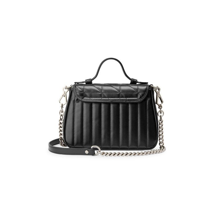 Gucci Gg Marmont Mini Top Handle Bag Black