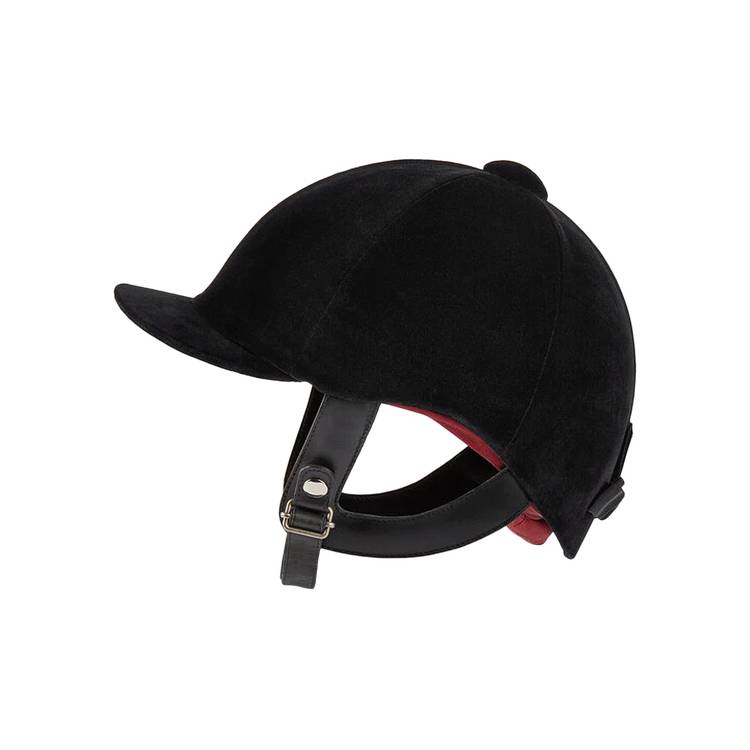 Gucci Velvet Helmet In Black/black