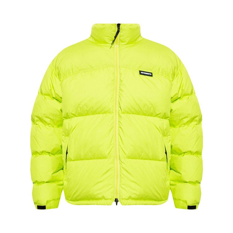 Buy Vetements Logo Puffer Jacket 'Neon Green' - UE52JA260G