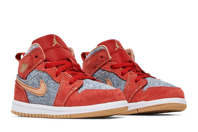 Air Jordan 1 Mid SE Td Denim Red